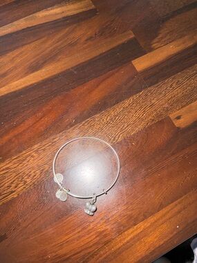 Alex and Ani Silver Crown Charm Bangle Bracelet